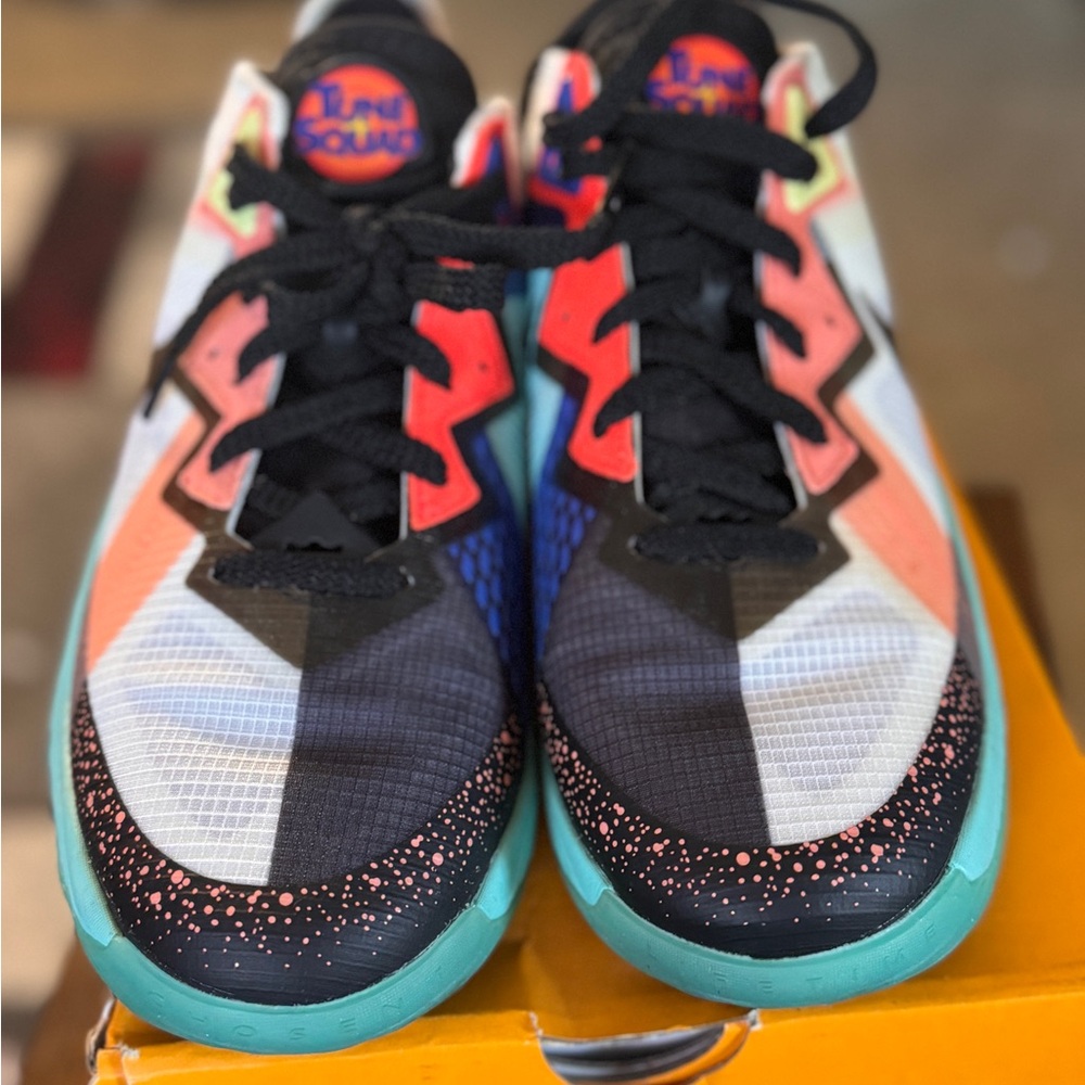 Colorful Kids Sneakers with Black, Pink, and Blue Highlights